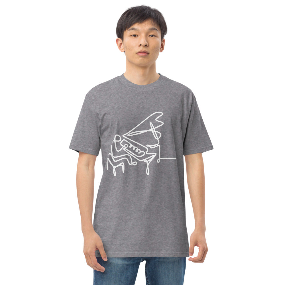 Piano Man White Men’s premium heavyweight tee