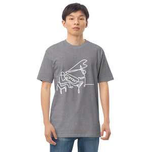 Piano Man White Men’s premium heavyweight tee
