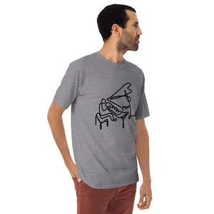 Piano Man Black Men’s premium heavyweight tee