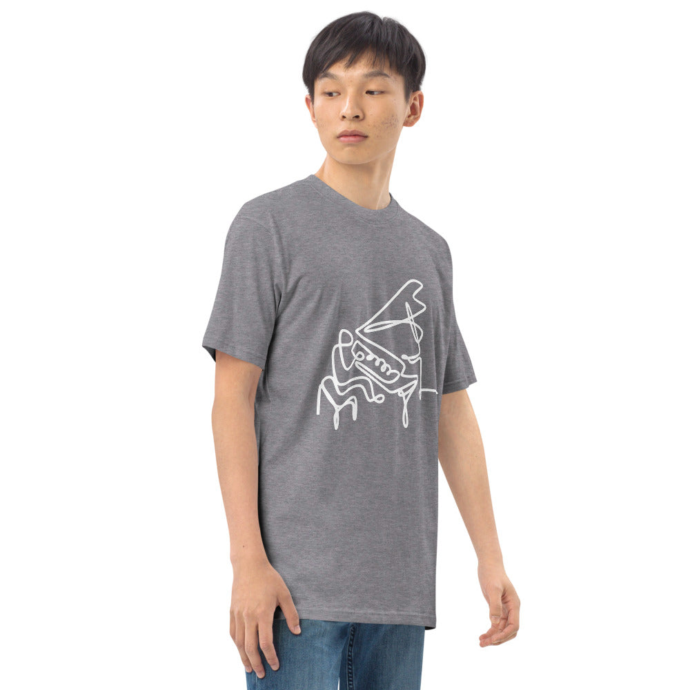 Piano Man White Men’s premium heavyweight tee