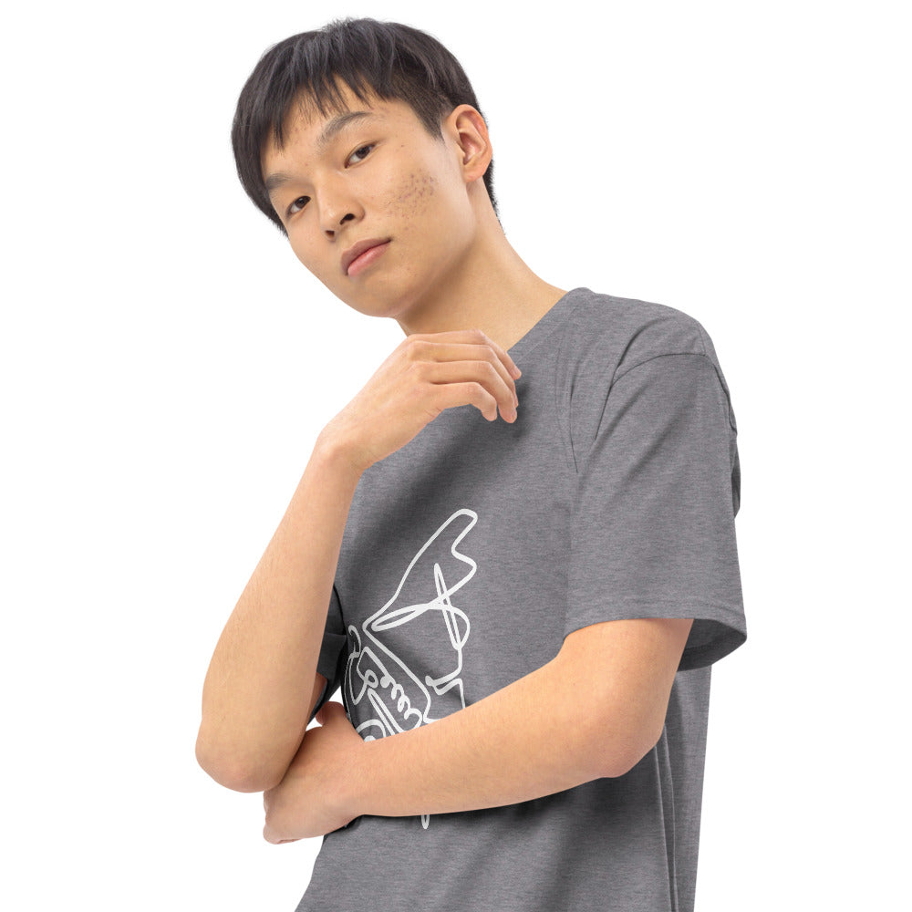 Piano Man White Men’s premium heavyweight tee