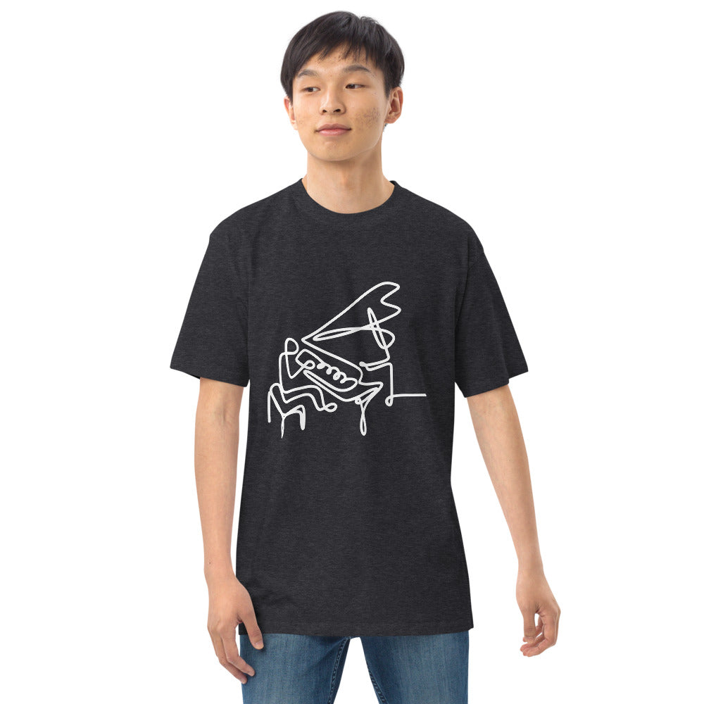 Piano Man White Men’s premium heavyweight tee