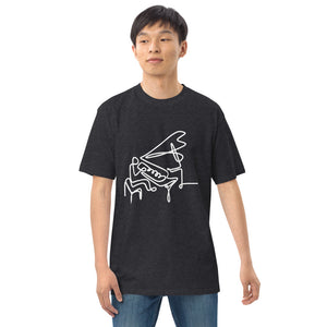 Piano Man White Men’s premium heavyweight tee