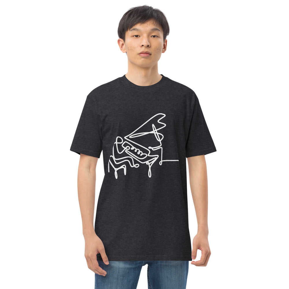 Piano Man White Men’s premium heavyweight tee