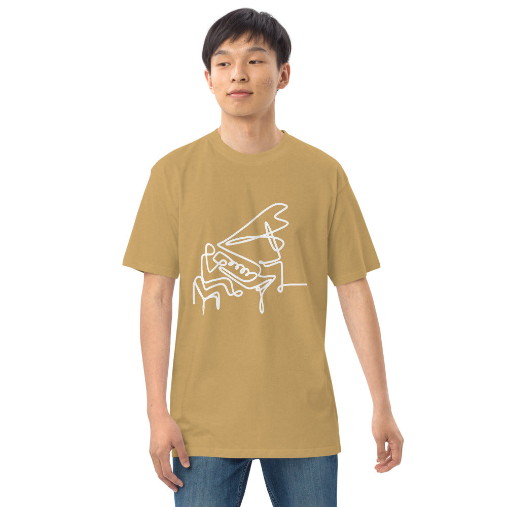 Piano Man White Men’s premium heavyweight tee