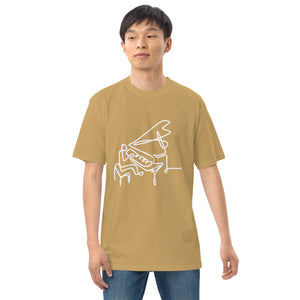 Piano Man White Men’s premium heavyweight tee