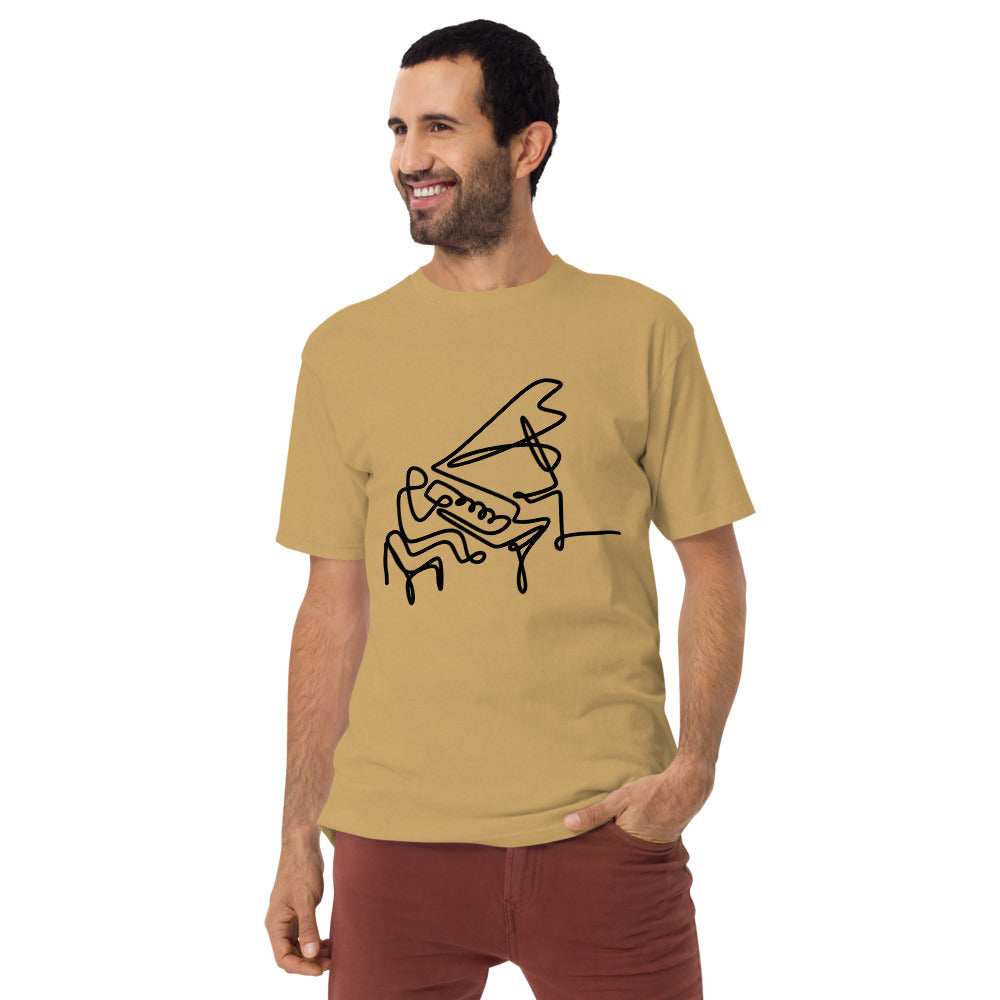 Piano Man Black Men’s premium heavyweight tee