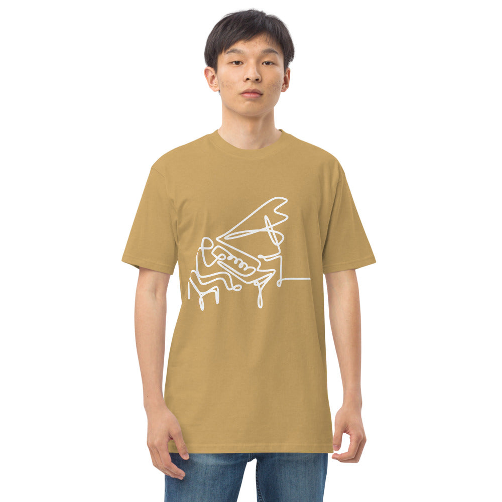 Piano Man White Men’s premium heavyweight tee