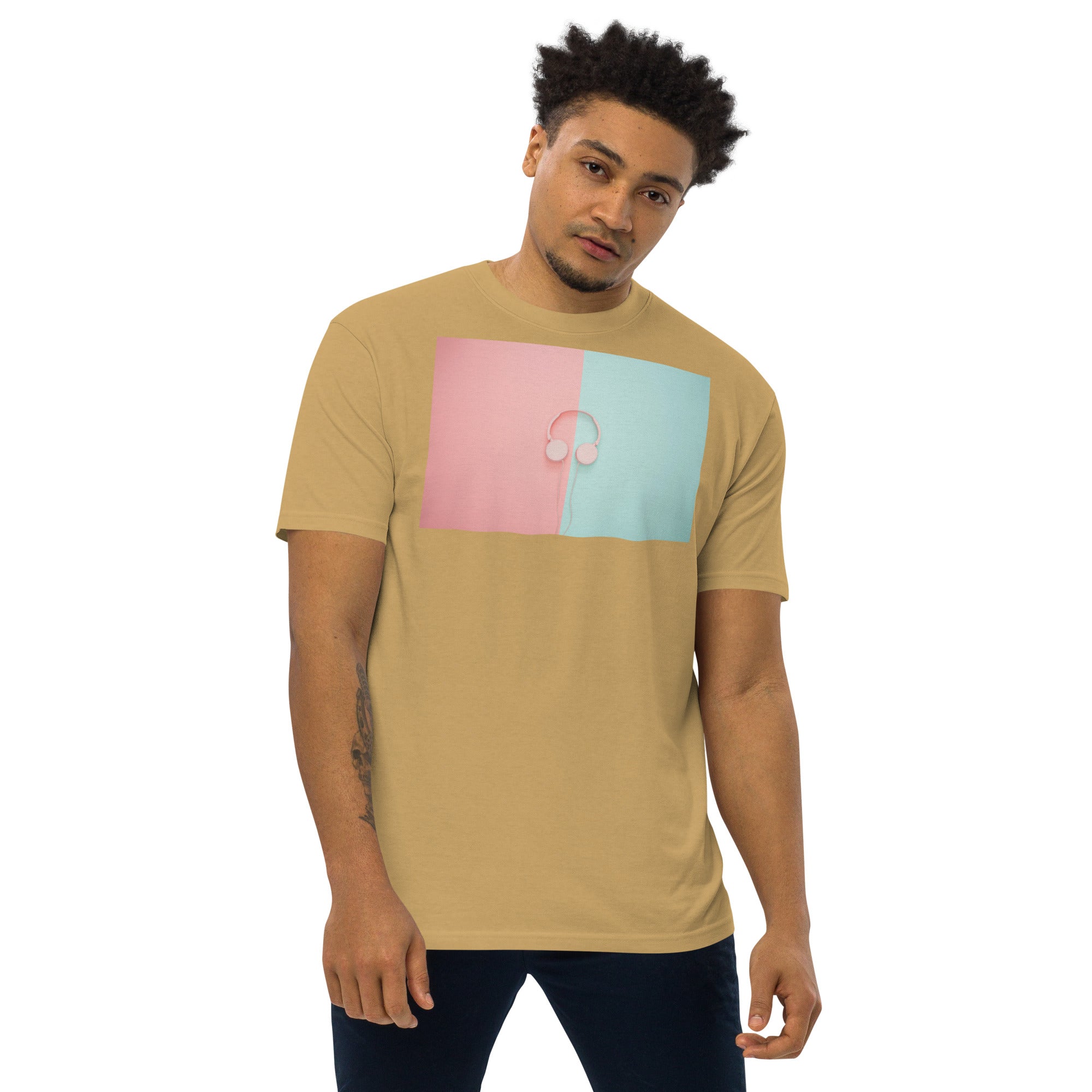 Abstract Ears Men’s premium heavyweight tee