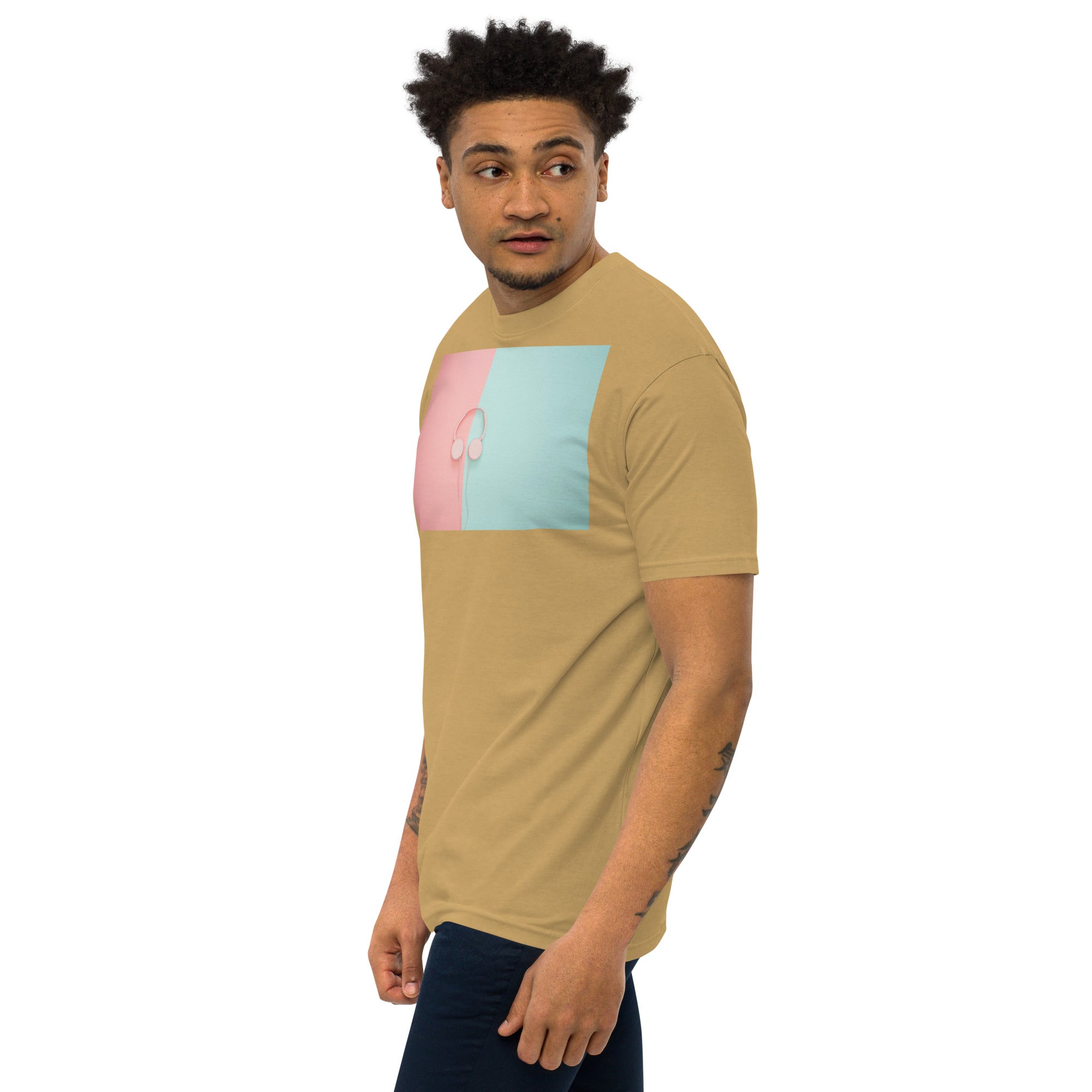 Abstract Ears Men’s premium heavyweight tee