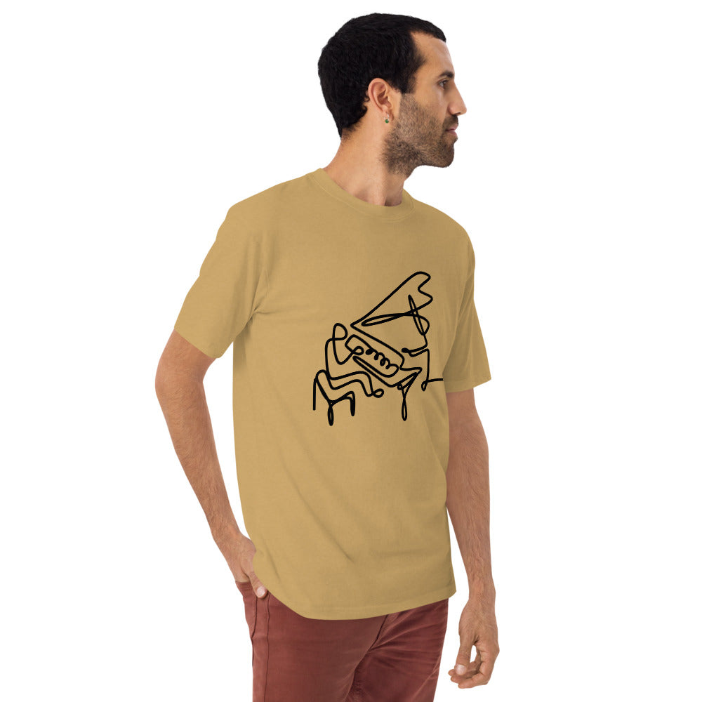 Piano Man Black Men’s premium heavyweight tee