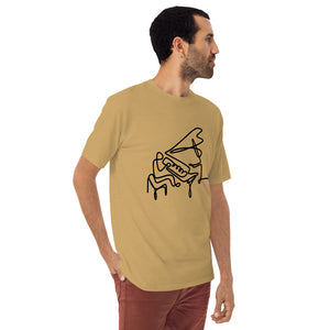 Piano Man Black Men’s premium heavyweight tee