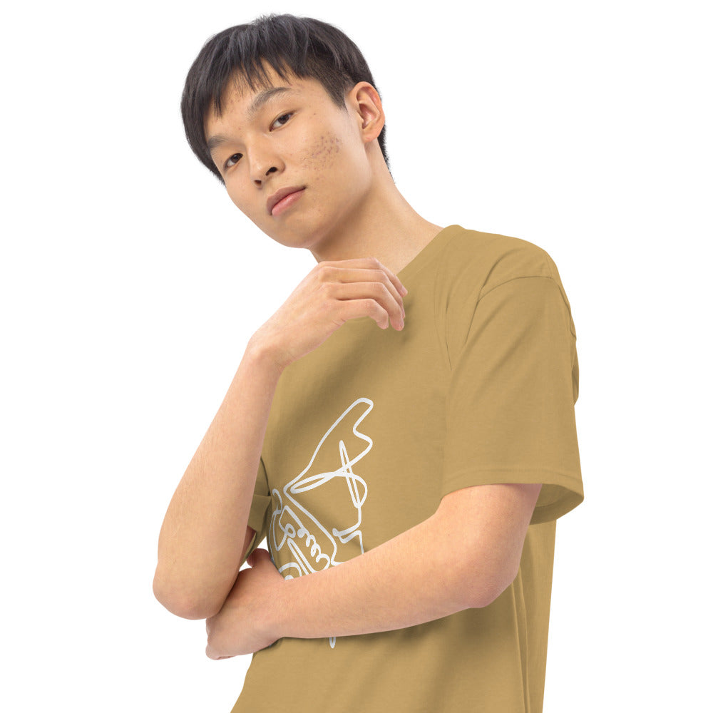 Piano Man White Men’s premium heavyweight tee