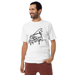 Piano Man Black Men’s premium heavyweight tee