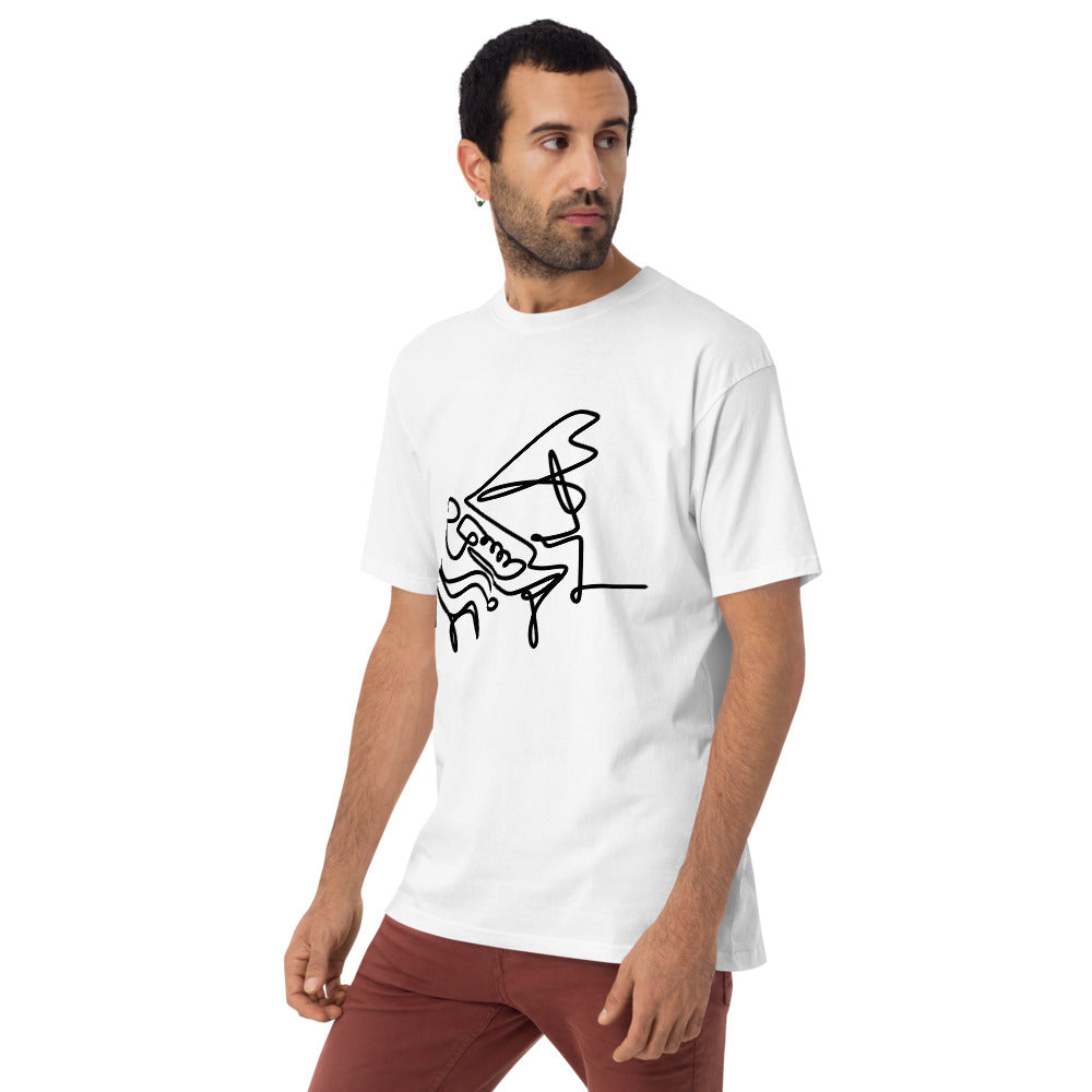 Piano Man Black Men’s premium heavyweight tee