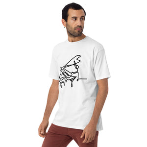 Piano Man Black Men’s premium heavyweight tee