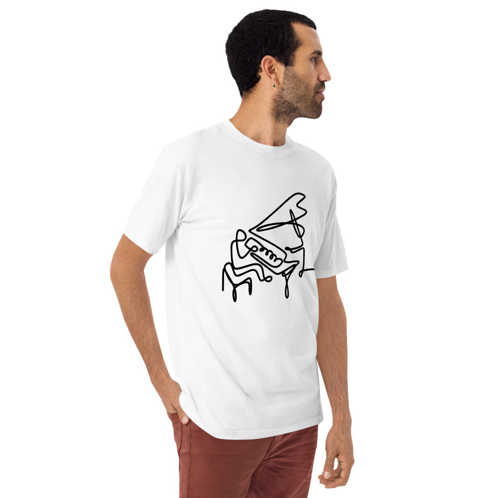 Piano Man Black Men’s premium heavyweight tee