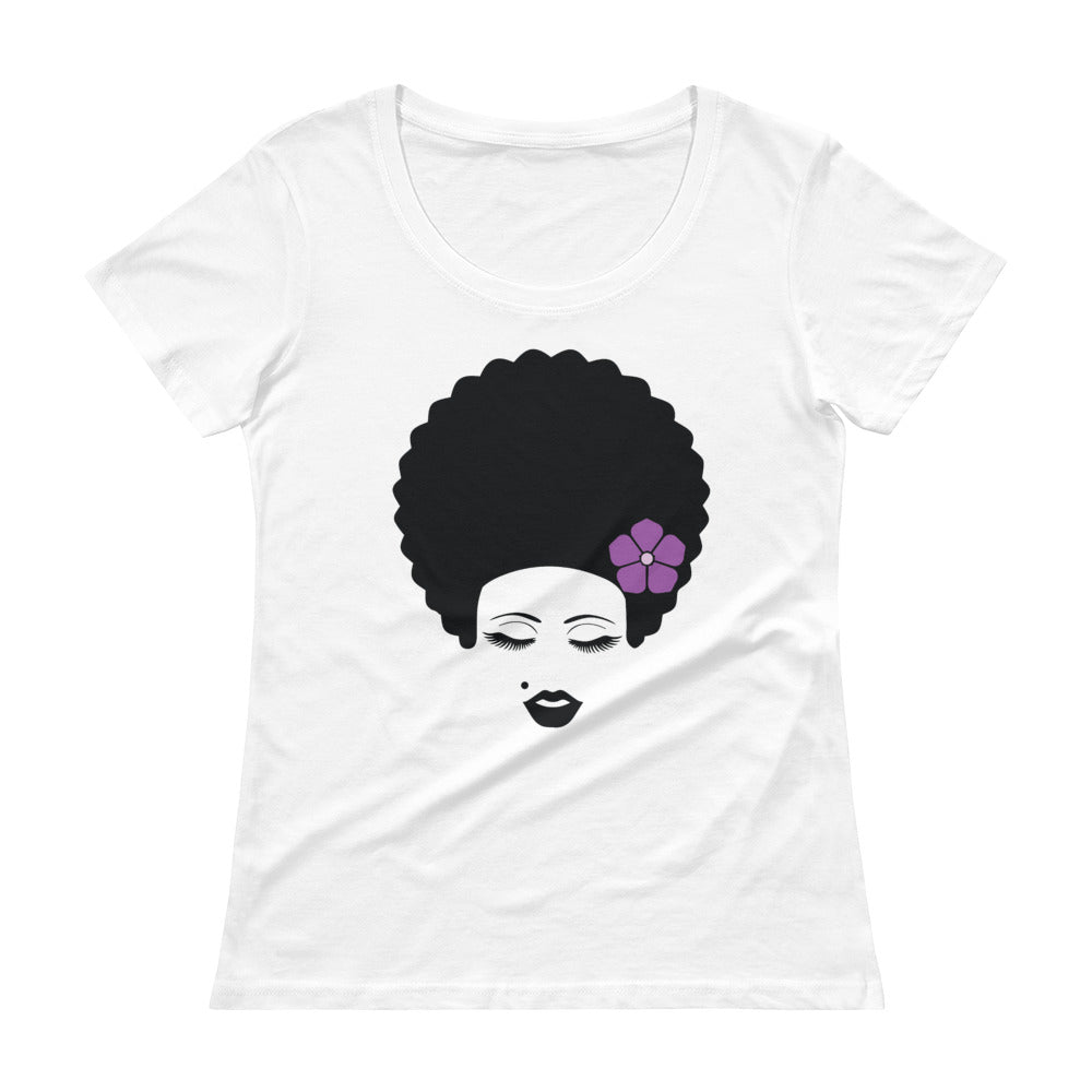 Afro Queen 2 Ladies' Scoopneck T-Shirt