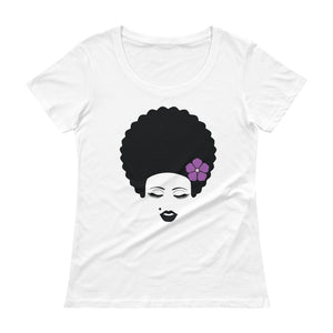 Afro Queen 2 Ladies' Scoopneck T-Shirt