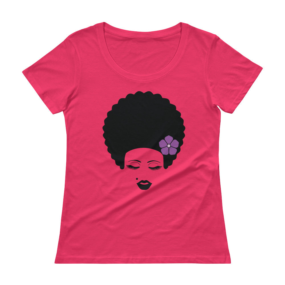 Afro Queen 2 Ladies' Scoopneck T-Shirt