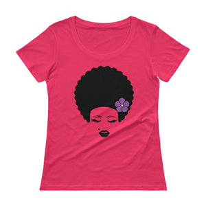 Afro Queen 2 Ladies' Scoopneck T-Shirt