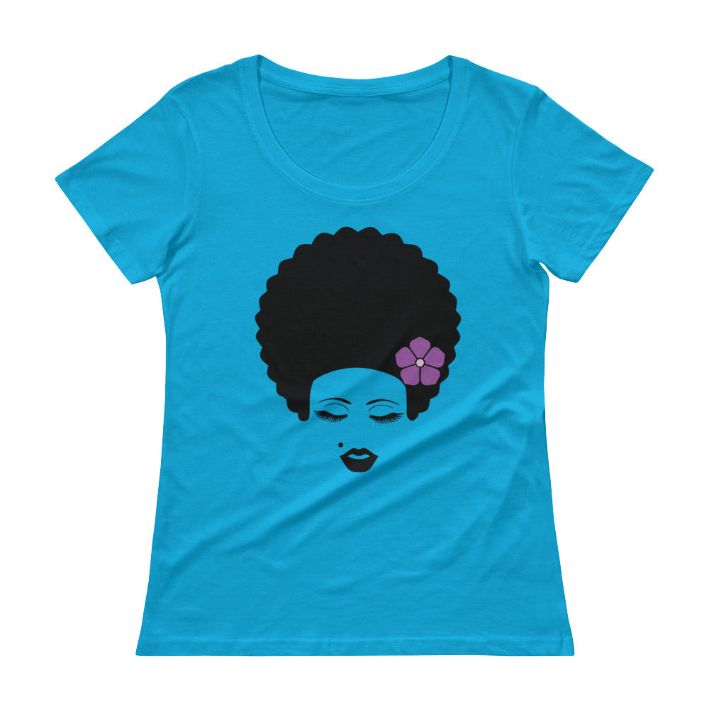 Afro Queen 2 Ladies' Scoopneck T-Shirt