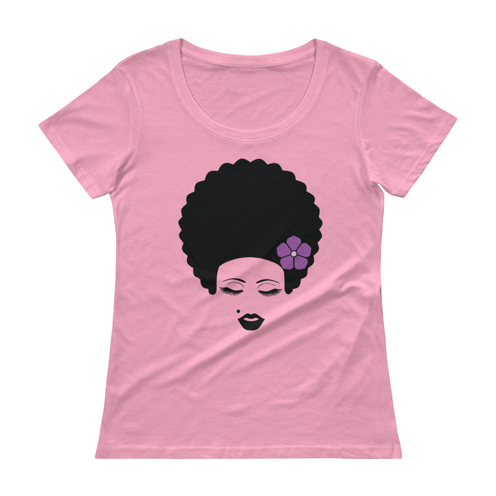 Afro Queen 2 Ladies' Scoopneck T-Shirt