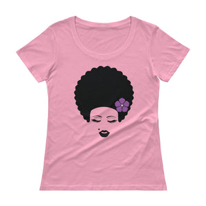 Afro Queen 2 Ladies' Scoopneck T-Shirt