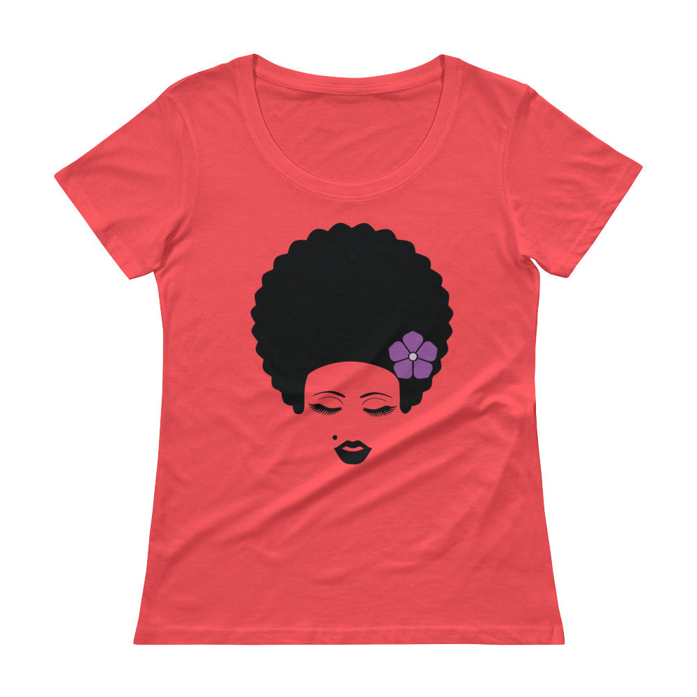 Afro Queen 2 Ladies' Scoopneck T-Shirt