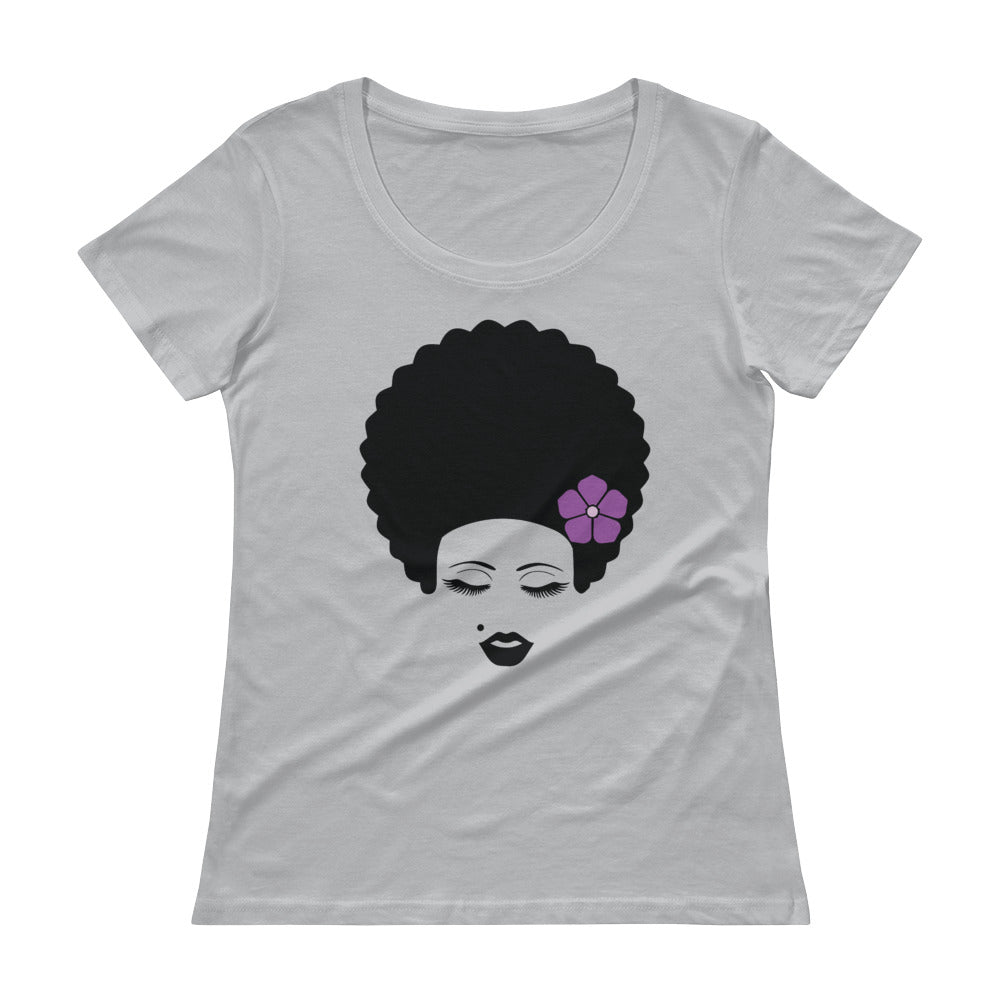 Afro Queen 2 Ladies' Scoopneck T-Shirt