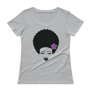 Afro Queen 2 Ladies' Scoopneck T-Shirt