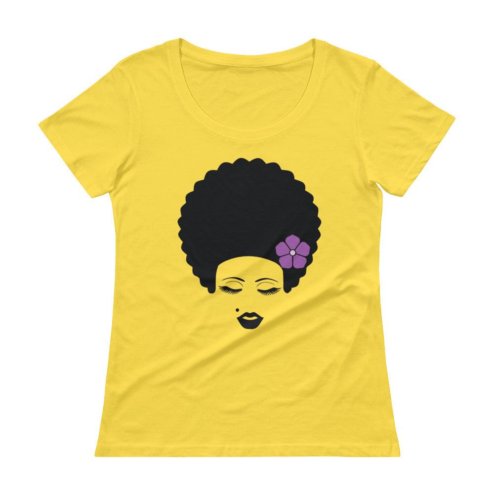 Afro Queen 2 Ladies' Scoopneck T-Shirt