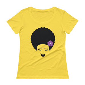 Afro Queen 2 Ladies' Scoopneck T-Shirt