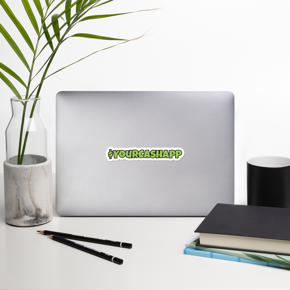 Customizable CashApp Bubble-free stickers