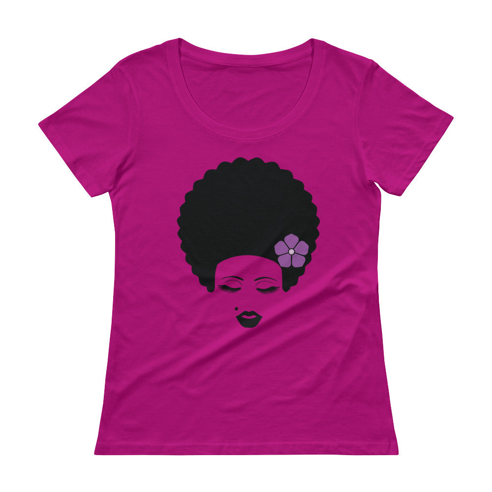 Afro Queen 2 Ladies' Scoopneck T-Shirt