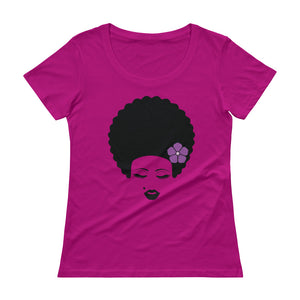Afro Queen 2 Ladies' Scoopneck T-Shirt