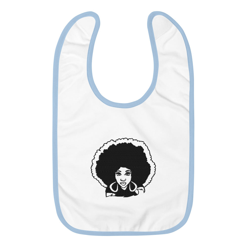 Princess Lauren Embroidered Baby Bib