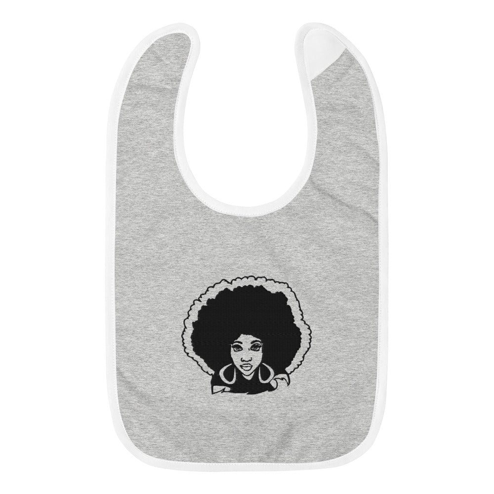 Princess Lauren Embroidered Baby Bib