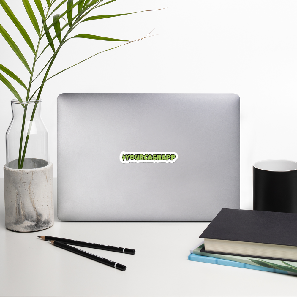 Customizable CashApp Bubble-free stickers