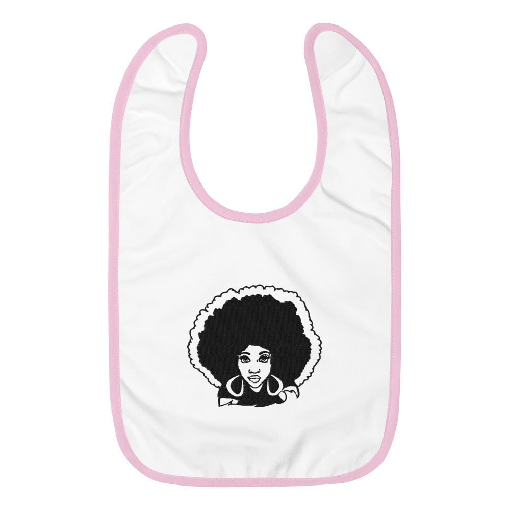 Princess Lauren Embroidered Baby Bib