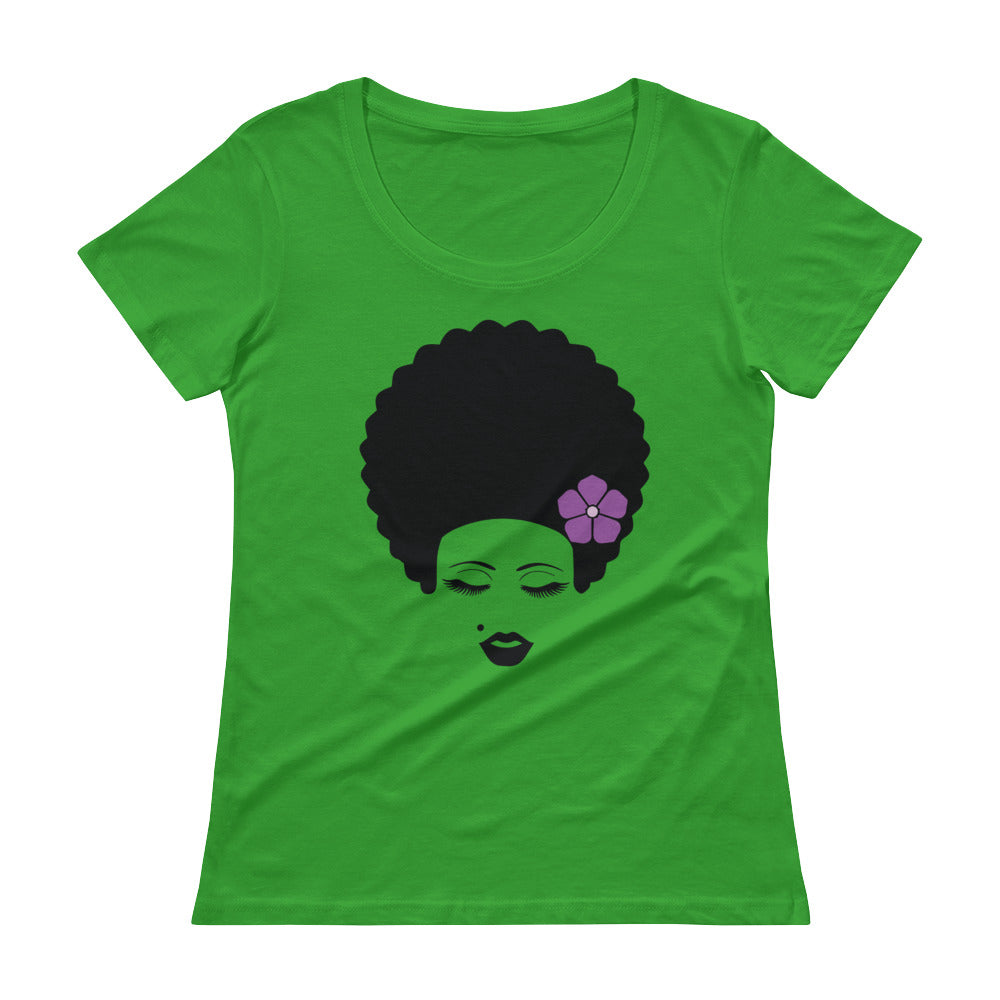 Afro Queen 2 Ladies' Scoopneck T-Shirt