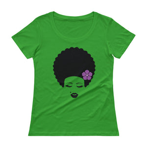 Afro Queen 2 Ladies' Scoopneck T-Shirt
