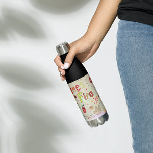 Flames on Fire Stainless Steel Water Bottle