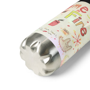Flames on Fire Stainless Steel Water Bottle