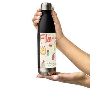 Flames on Fire Stainless Steel Water Bottle