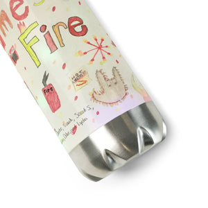 Flames on Fire Stainless Steel Water Bottle