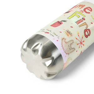 Flames on Fire Stainless Steel Water Bottle