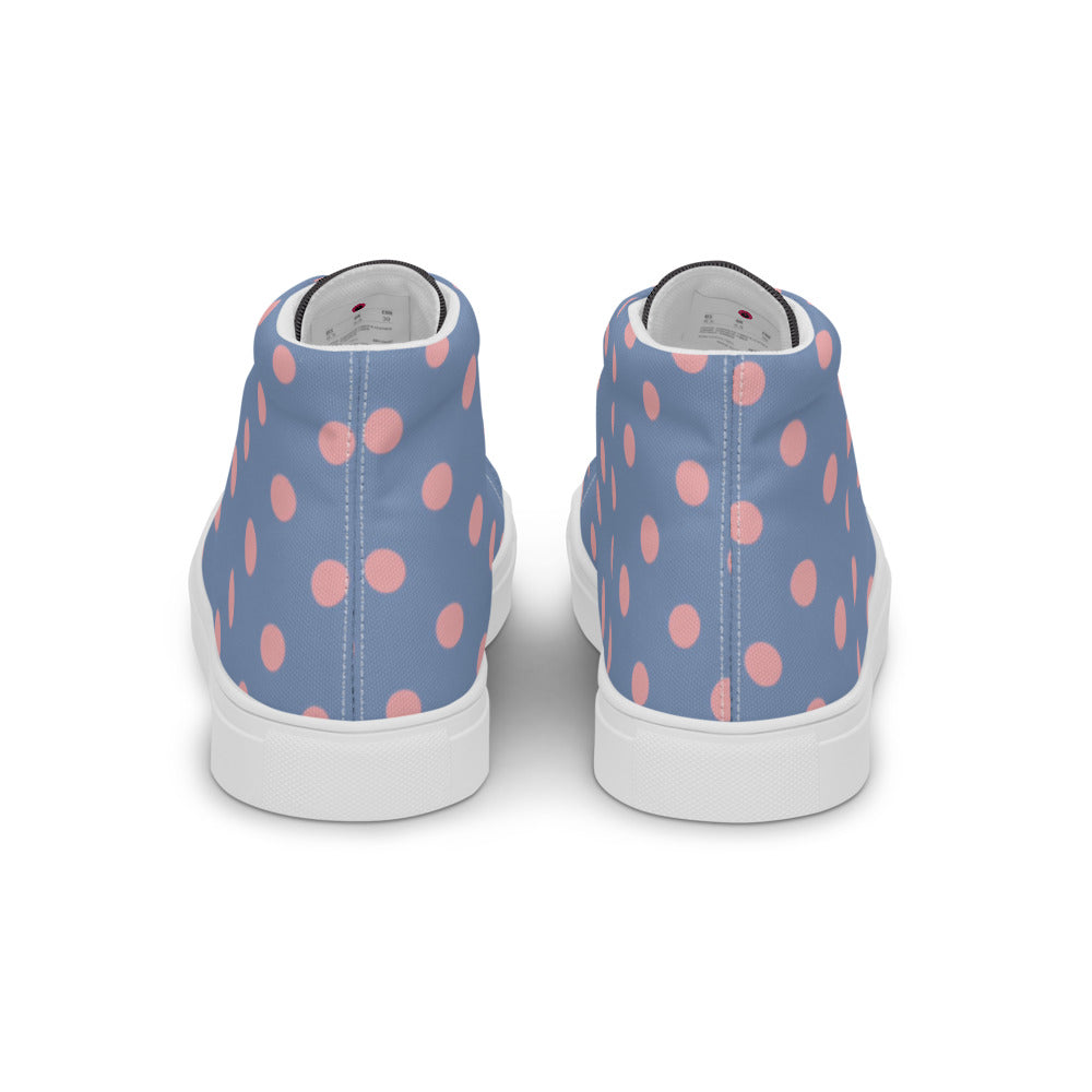 Zilla Dots Granite Women’s high top canvas shoes
