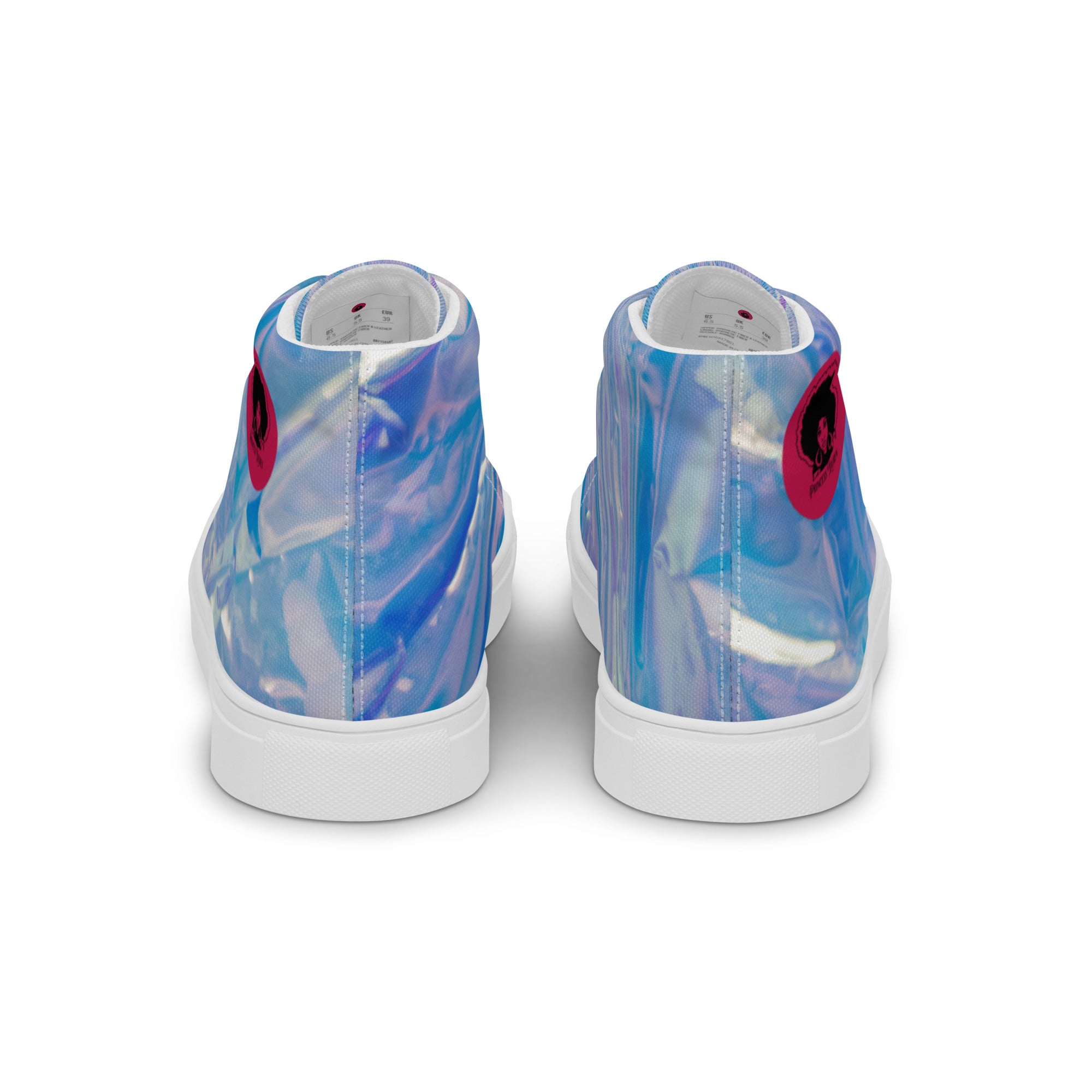 Princess Lauren Abstract Shattered Glass Women’s high top canvas shoes