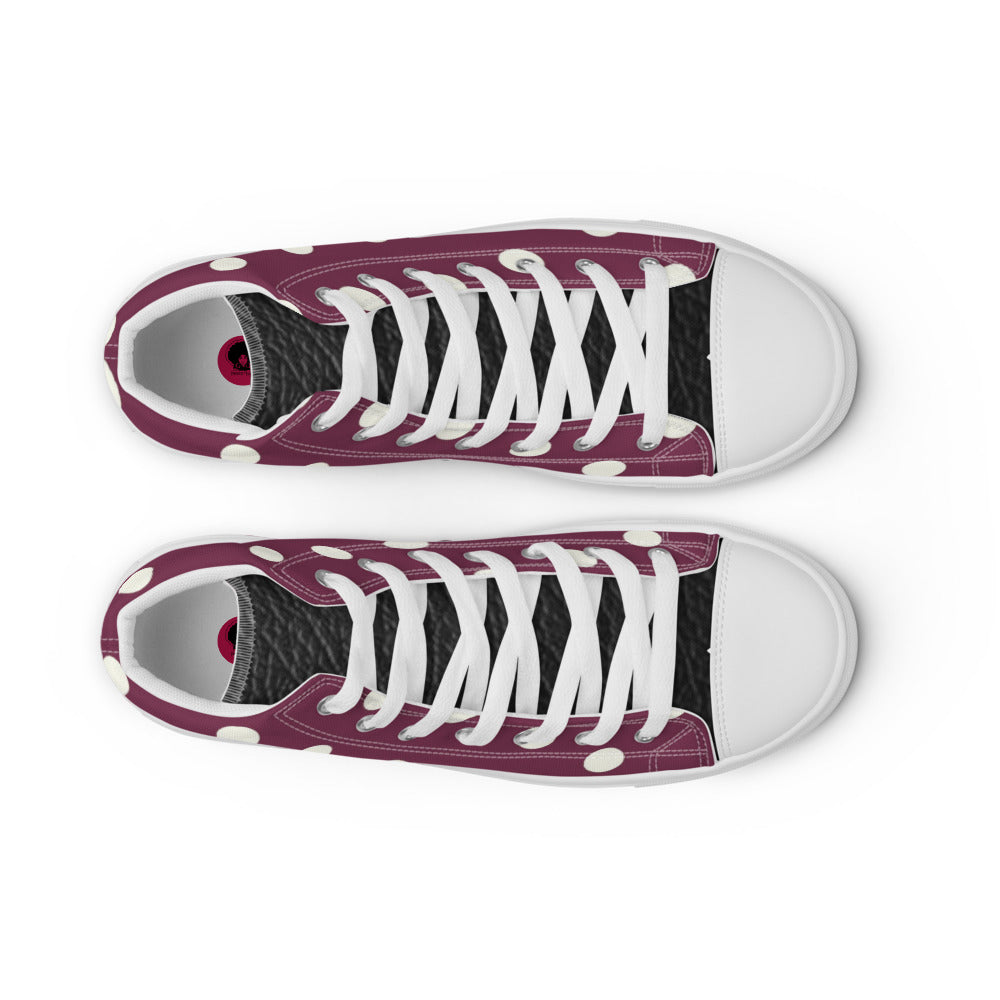 Princess Lauren Plum Glory Women’s high top canvas shoes